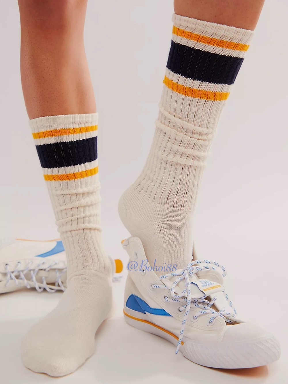 NWT Free People Retro Stripe Knee High Socks